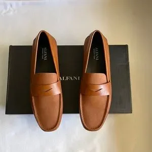 Alfani Iker Penny Driving Loafers Men\'s Size 11 Tan OUT OF STOCK ALFANI Mens Brown Penny Comfort Iker Round Toe Slip On  main image 4